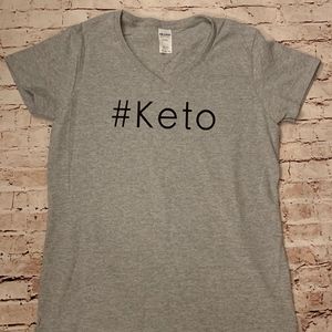 #KETO Graphic Tee (Gray) Ladies & Unisex Sizes.